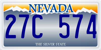NV license plate 27C574