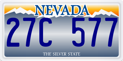 NV license plate 27C577