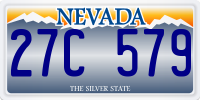 NV license plate 27C579