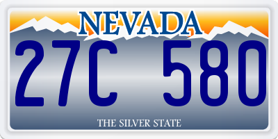 NV license plate 27C580