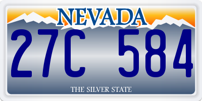 NV license plate 27C584