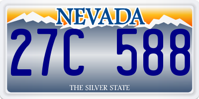 NV license plate 27C588
