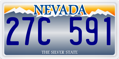 NV license plate 27C591