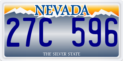 NV license plate 27C596