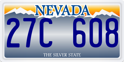 NV license plate 27C608