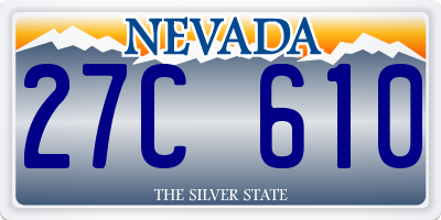 NV license plate 27C610