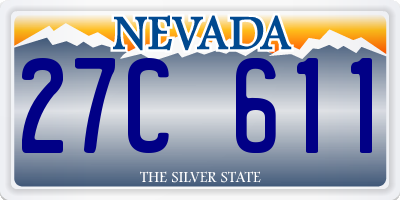 NV license plate 27C611