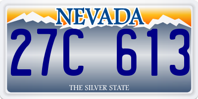 NV license plate 27C613