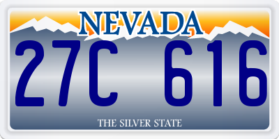 NV license plate 27C616