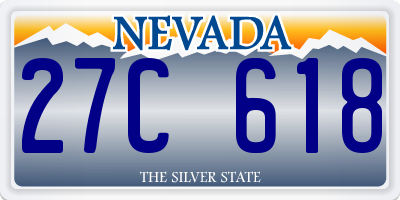 NV license plate 27C618