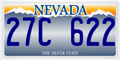 NV license plate 27C622