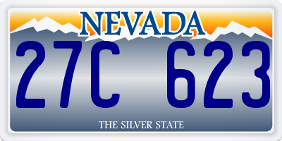 NV license plate 27C623