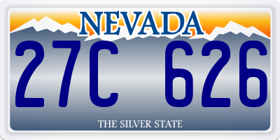NV license plate 27C626