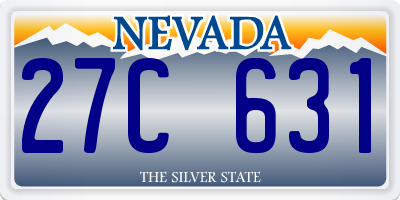 NV license plate 27C631