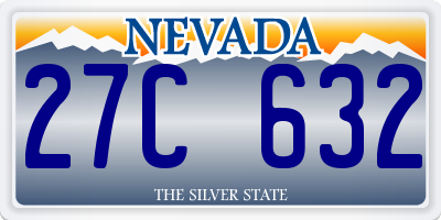 NV license plate 27C632