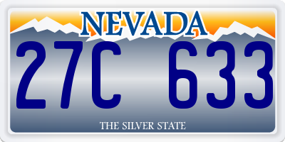 NV license plate 27C633