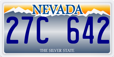 NV license plate 27C642