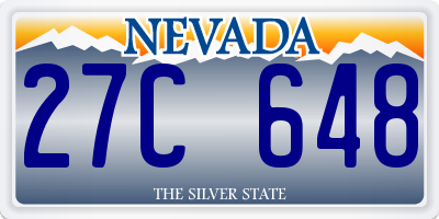 NV license plate 27C648