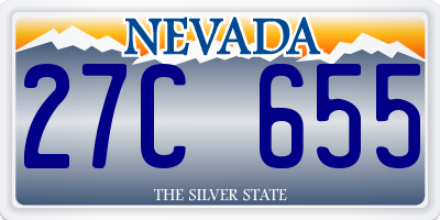 NV license plate 27C655