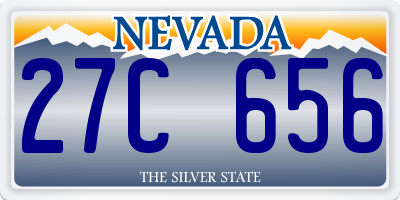 NV license plate 27C656