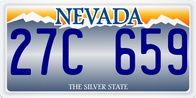 NV license plate 27C659