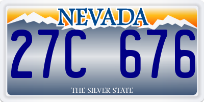 NV license plate 27C676