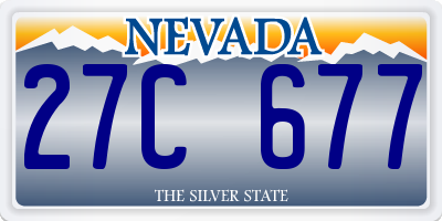 NV license plate 27C677