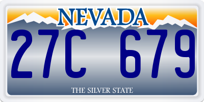 NV license plate 27C679