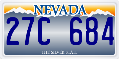 NV license plate 27C684