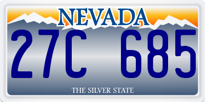 NV license plate 27C685
