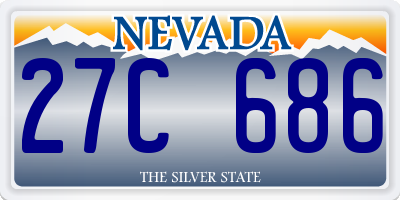 NV license plate 27C686