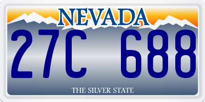 NV license plate 27C688