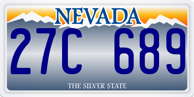 NV license plate 27C689