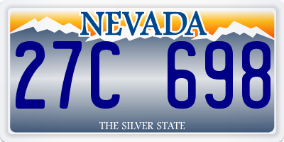 NV license plate 27C698