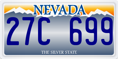 NV license plate 27C699