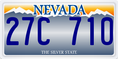 NV license plate 27C710