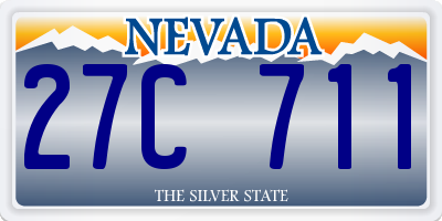 NV license plate 27C711