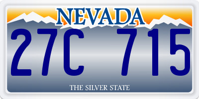 NV license plate 27C715