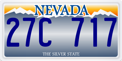 NV license plate 27C717