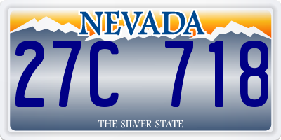 NV license plate 27C718