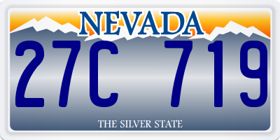 NV license plate 27C719