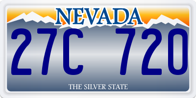 NV license plate 27C720