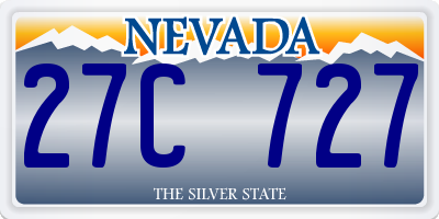 NV license plate 27C727