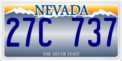 NV license plate 27C737