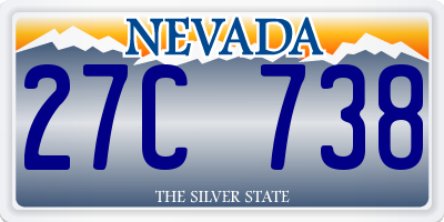 NV license plate 27C738