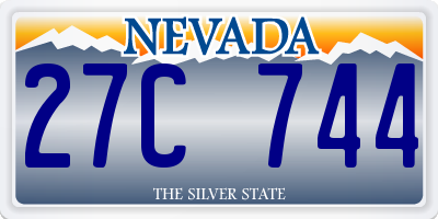 NV license plate 27C744
