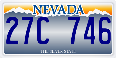 NV license plate 27C746