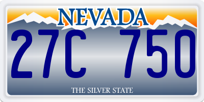 NV license plate 27C750