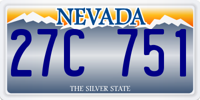 NV license plate 27C751
