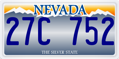 NV license plate 27C752